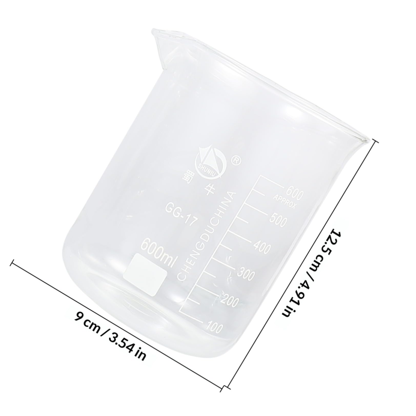 Baluue 5stücke Glas Messbecher Transparente Bechergläser Messwerkzeuge Flüssigkeitsmessbecher Für Laborexperimente