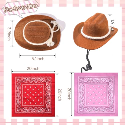 Set de disfraz cowboy para mascotas 6 piezas S miniatura 2