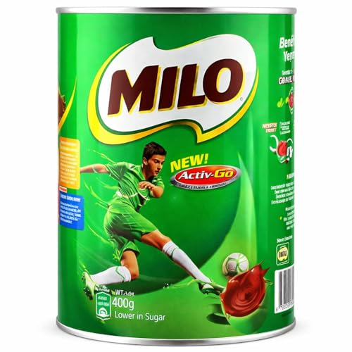 Milos Active Chocolate Powder Nourishing Cocoa Malt Drink 400g Tin (Imported)