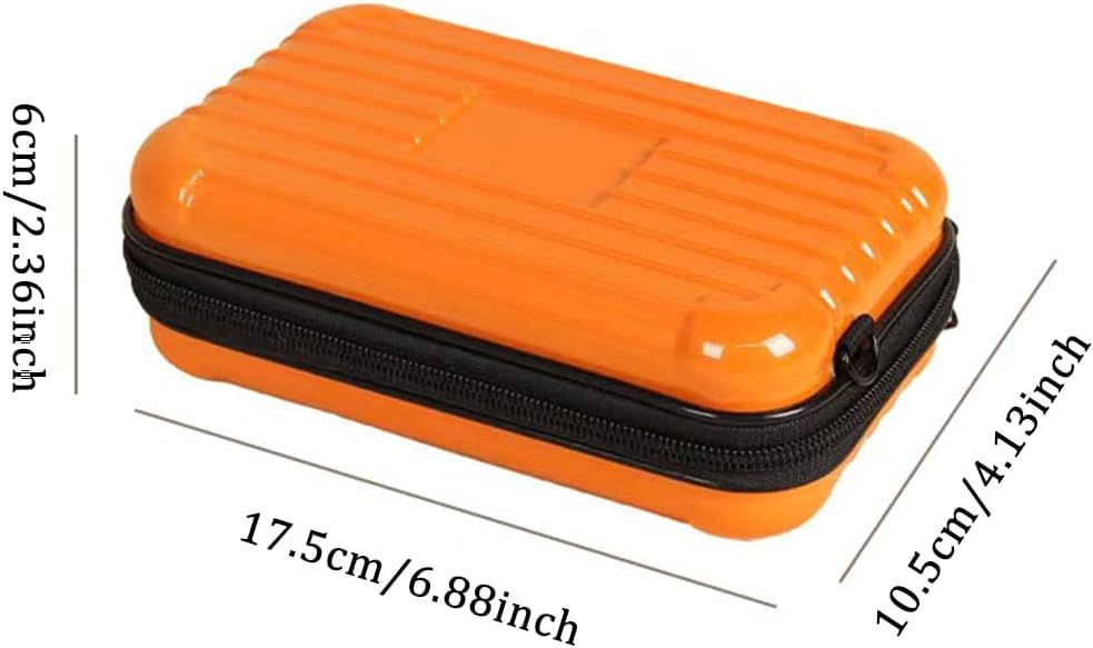 5 Pack Sublimation Blank PC Hard Shell Cosmetic Case with Aluminium Parts for DIY Heat Transfer Print,Carrying Hard Bag, Protective Storage Case Bag for Travel Water Resistant Crash Proof