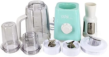 FYCAN 3 in 1 Food Processor 1.5 L Multi-Function 300W High-Speed Kitchen Mixer Blender/Chopper/Grinder/Juicer System (Multicolour)