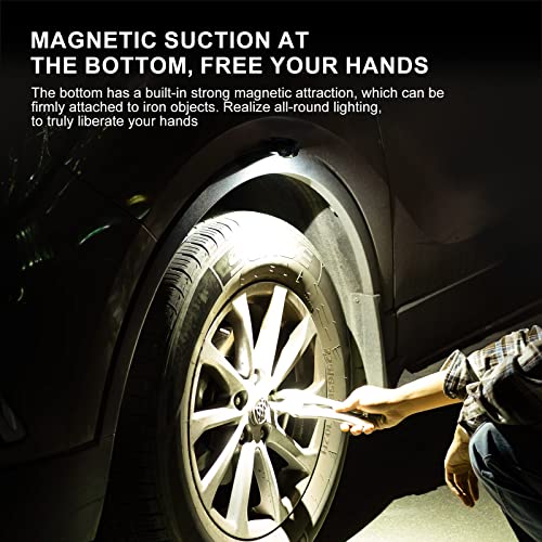 Wuben X0 Rechargeable Mini Flashlight With Magnet, 900 Lumens Pocket Edc Flashlights, 175° Floodlight Right Angle Flashlight, Super Bright Small Led Flashlights For Camping, Inspection, Repair #TOP3