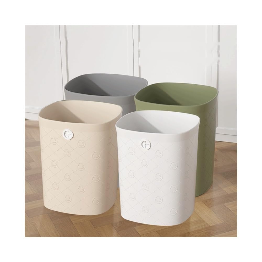 Cubo de Basura Papelera de plástico Cuadrada sin Tapa, Adecuada for el hogar, la Cocina, la Oficina, Papelera Grande o pequeña, 4 Paquetes Cubo de Reciclaje(Pequeño)
