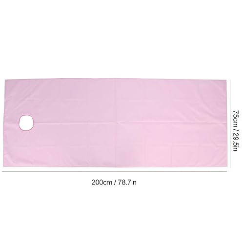 Miniatura 9 de Sábana para cama de masaje de spa, 2 piezas, reutilizables, resistentes al aceite, de algodón suave, para salón de belleza, con agujero de cama (#2)