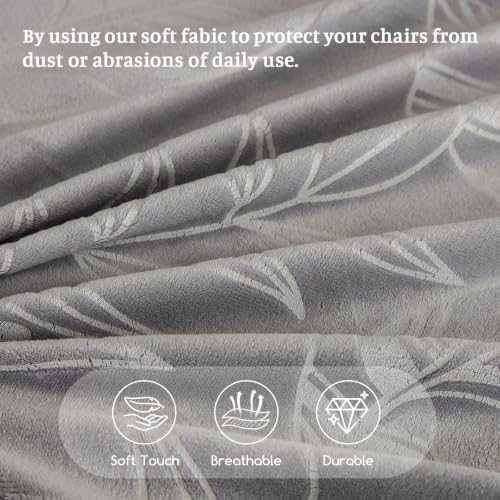 Image of FUANGUI Bar Stool Covers Set of 4, Stretch Bar Stool Seat Covers | Washable Removable Bar Chair Covers with Backs Slipcovers, Bar Chair Covers Square for Kitchen Dining Room Cafe