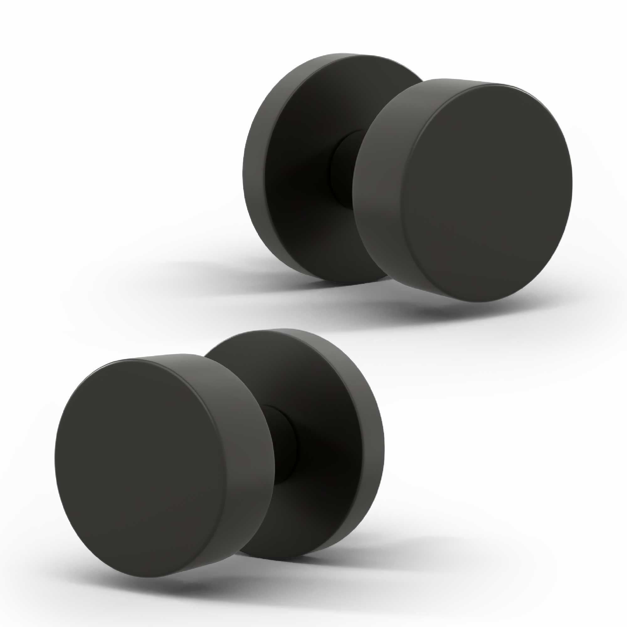 Matte Black Dummy Door Knobs - 2 Pack -1