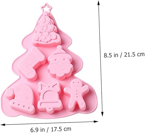 Miniatura 7 de NOLITOY Molde de silicona para pastel de chocolate, molde de silicona para chocolate, moldes de chocolate, galletas de Navidad, jabón de silicona,