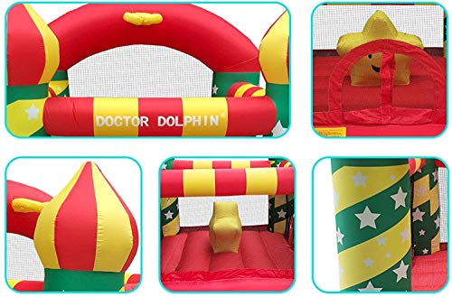 Mosunx Inflatable Bouncer House, Kids Inflatable Bouncer House with Air Blower, Indoor Outdoor Bounce House for Birthday Party (Red, 7.4 x 7.2 x 7 Feet (LxWxH)) - Thumbnail 6