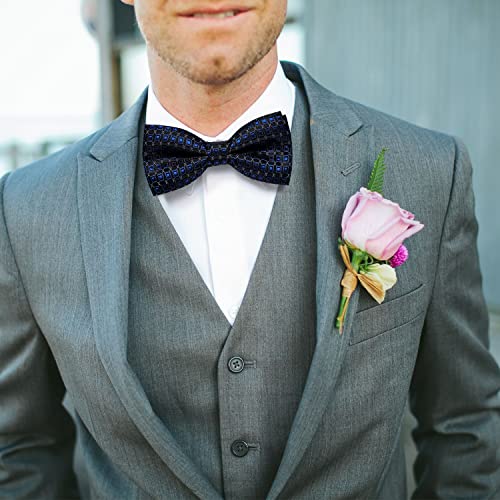 Image of YourTies Bow Ties for Men Pretied Bowties Solid Color Satin Bow Tie Formal Business Tuxedo Wedding Party Prom