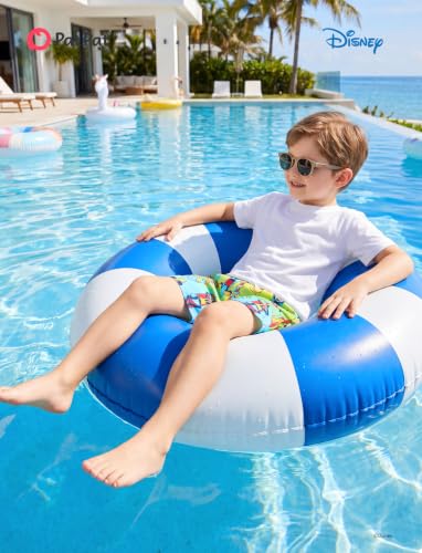 Image of Disney Stitch Spiderman Star Wars Cars Toy Story Mickey Boy Swim Trunks UPF50+Swim Shorts Compression Liner & Quick-Dry 6M-9Y