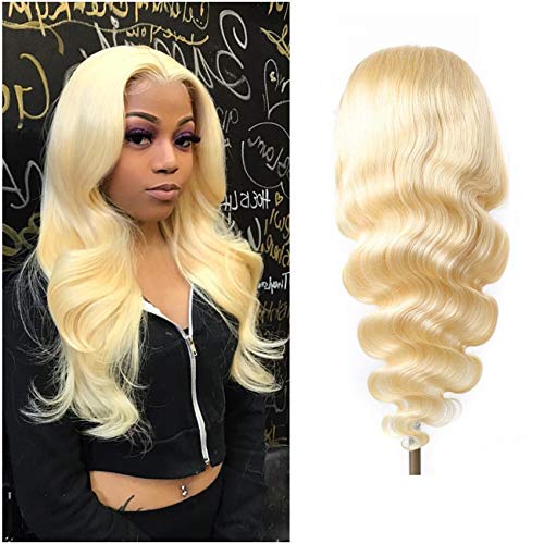 Blonde Lace Front Wig Human Hair 18 inch T Part 613 Lace Front Wig Human Hair 13x4x1 Body Wave Human Hair Blonde Lace Front Wigs Human Hair (18”, 613 T Part Body Wig)