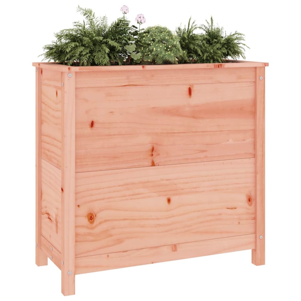 Gran Jardinera de Madera de 82,5 x 40 x 78 cm, de Abeto Douglas Macizo sin Tratar, elevada para Exteriores, Ideal para balcón, Patio, huertos y Hierbas aromáticas.