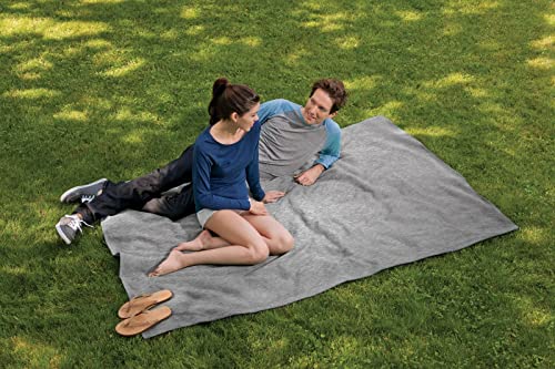 Manta liviana MV Sport Sweatshirt Blanket – Fleece oversize cálida y transpirable, 54" x 84" Salt & Pepper miniatura 7