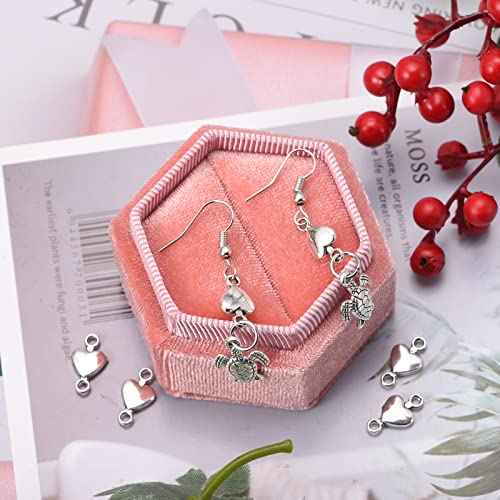 100Pcs Antique Silver Plated Love Connector Link Charms Pendant Diy Bracelets Necklace Jewelry Making Craft Wholesale 15Mmx9Mm(A160) #TOP3