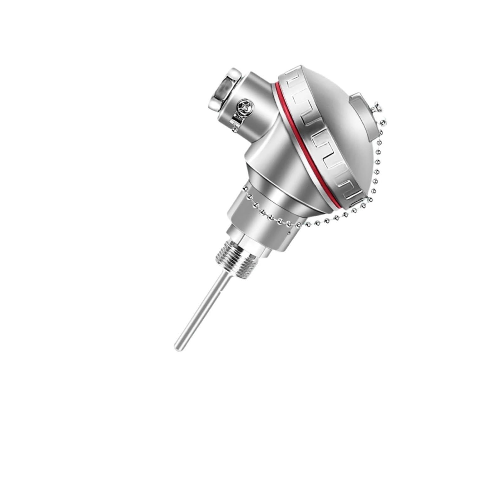 Integrated Stainless Steel Threaded Temperature Sensor, PT100 0-20mA(400mm)