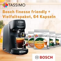 Bosch Tassimo finesse friendly Kapselmaschine TAS162E mit Tassimo Kapseln Probierbox, Vielfaltspaket, 64 Pads – Ansicht 2