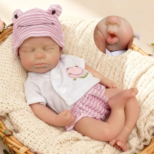 Muñeca Reborn de Silicona 33cm Cuerpo Completo Realista miniatura 1