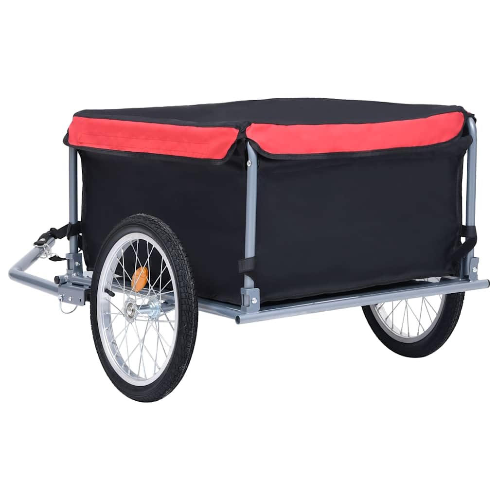 Mangloder Rimorchio per bicicletta grigio blu robusto pieghevole con parapioggia impermeabile per famiglia, shopping, campeggio, gite, trasporto di cani, bagagli, bambini e animali domestici