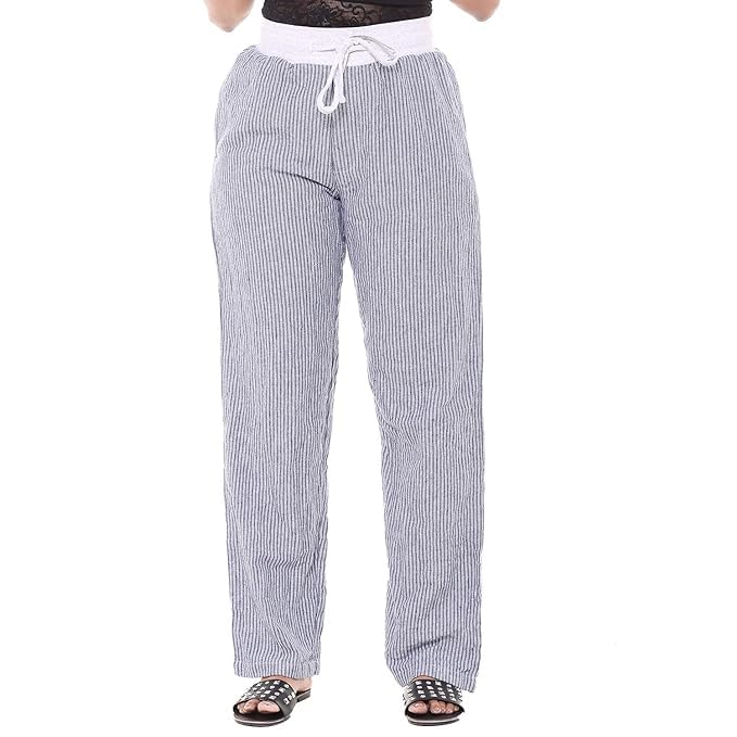 Twist Women's Multicolor Checked 100% Pure Cotton Pyjama Sleepwear Night Wear-picture-29