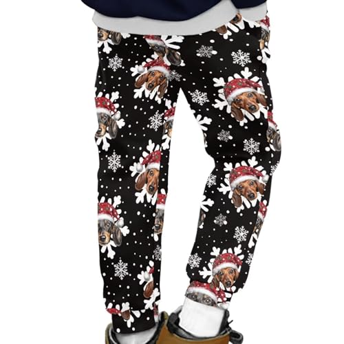 Girls Athletic Christmas Sweatpants for Boys High Waisted Jogger Pants3