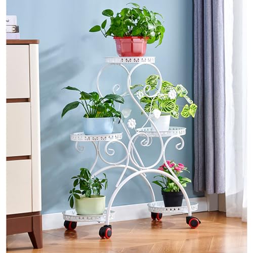Support de plante en métal étagère à fleurs multi pots balcon