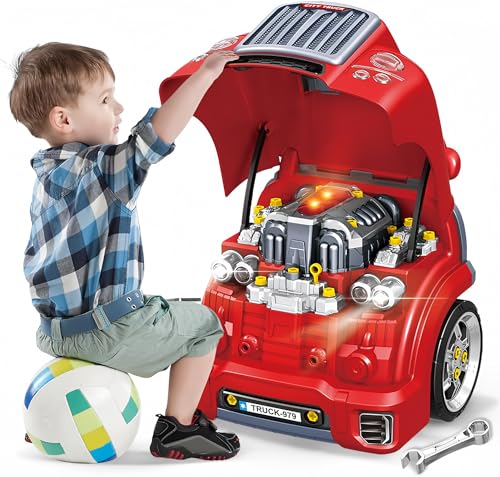Interactive Truck Engine Toy with Removable Parts - Lights, Sounds, and Fun for...