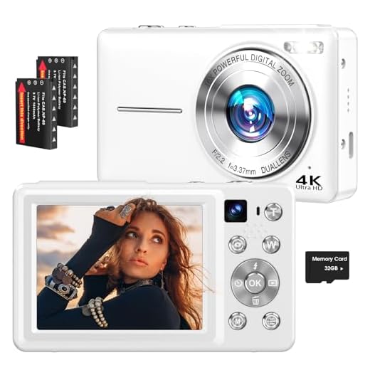 Compact 4K Vlogging Camera in White