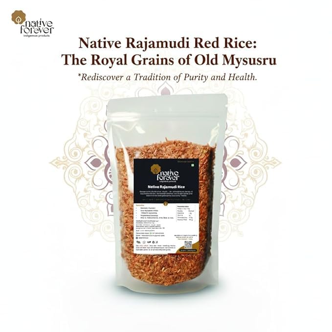Image of Native Forever Rajamudi Rice - Low GI, High Fiber 3.6 kg | Natural sea salt 900g | (4500g)