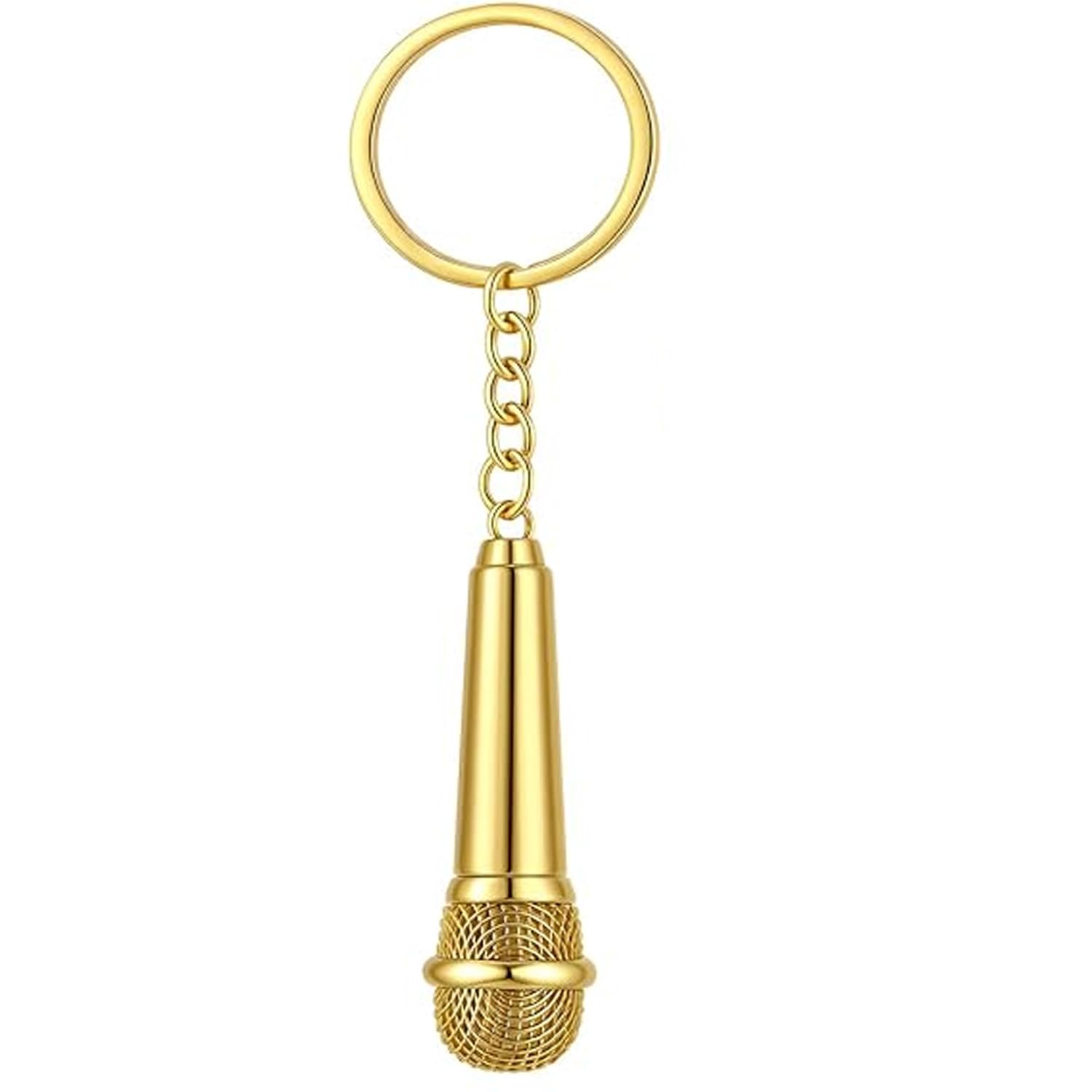 ARFUKA Keyring Microphone Pendant Keychain Unisex Key Organizer Holder for Purse Backpack Car Keys Charm Accessories