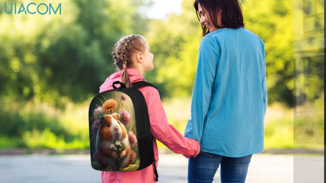 Guinea Pig Galaxy Backpack - 17 Inch Funny Dabbing Guinea Pig Bookbag For School, Teens, Kids, Travel - View #7