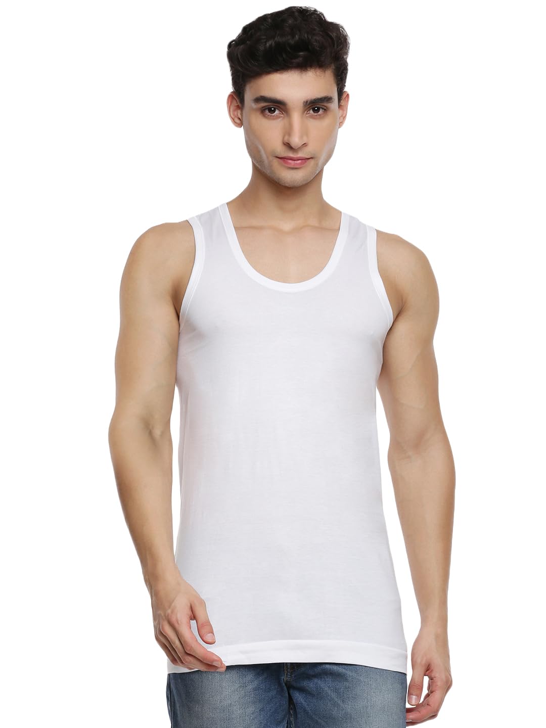 ramraj cotton Men's Sleeveless Inner Vest Rise Up-RN-80 White-picture-28