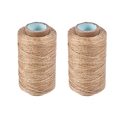 Hilo encerado para cuero uxcell, 273 yd, 1mm, 2 pcs miniatura 1
