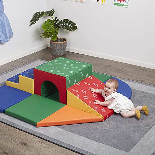 Ecr4Kids Softzone Lincoln Tunnel Climber, Toddler Playset, Assorted, 9-Piece #TOP7