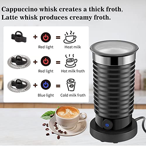 AMLILY Frotura De Leche Espuma Espumadora Fría/Caliente Cappuccino Chocolate Totalmente Automático Calentador De Leche… - Imagen 8