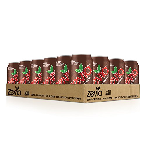 Zevia Zero Calorie Soda, Ginger Root Beer, Naturally Sweetened Soda, 12 Fl Oz, Pack Of 24 & Cream Soda, Zero Calorie Or Sugar, Naturally Sweetened, Carbonated Soda & Tasty, 16 Fl Oz, Pack Of 12 #TOP2