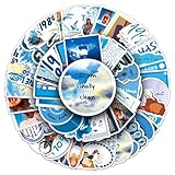 50Pcs 1989 Album Inspired Waterproof Stickers - Vintage Country Music Decals with Lyrics & Guitars - Durable Vinyl Set for Laptops, Journals, Tumblers