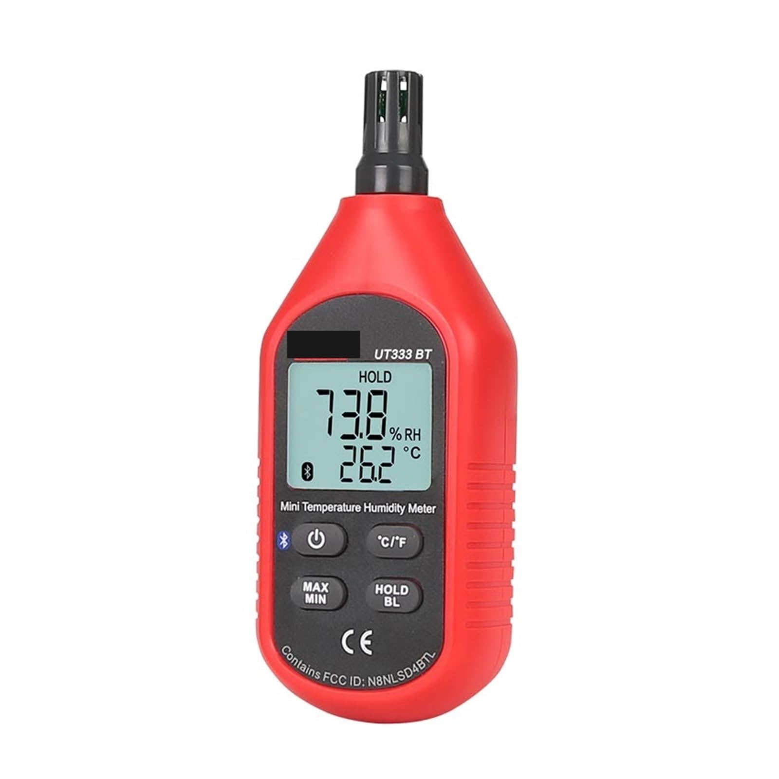 Mini medidor de humedad y temperatura serie UT333 - Termómetro higrómetro con pantalla digital LCD con integración de aplicación Bluetooth