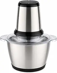 Multiprocessador Elétrico Triturador 2L 110V - Processador de Alimentos para Carne, Alho, Legumes, Temperos e Molhos