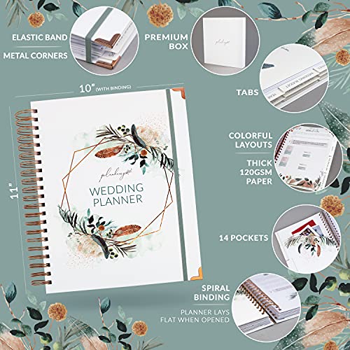 Planberry Wedding Planner – Wedding Planning Binder With Checklists, Pockets & Calendars – Wedding Organizer Notebook For The Bride – Wedding Planning Book With Hardcover - Engagement Gifts #TOP1
