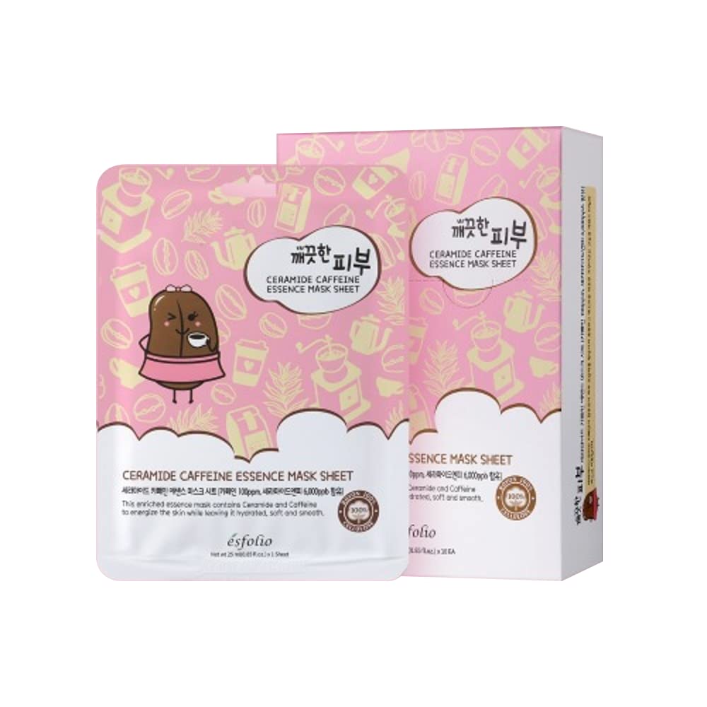 Esfolio Kafein ve Seramid içeren Koyu ve Yorgun Citler İçin Kağıt Maske Esfolio Ceramide Caffeine Mask