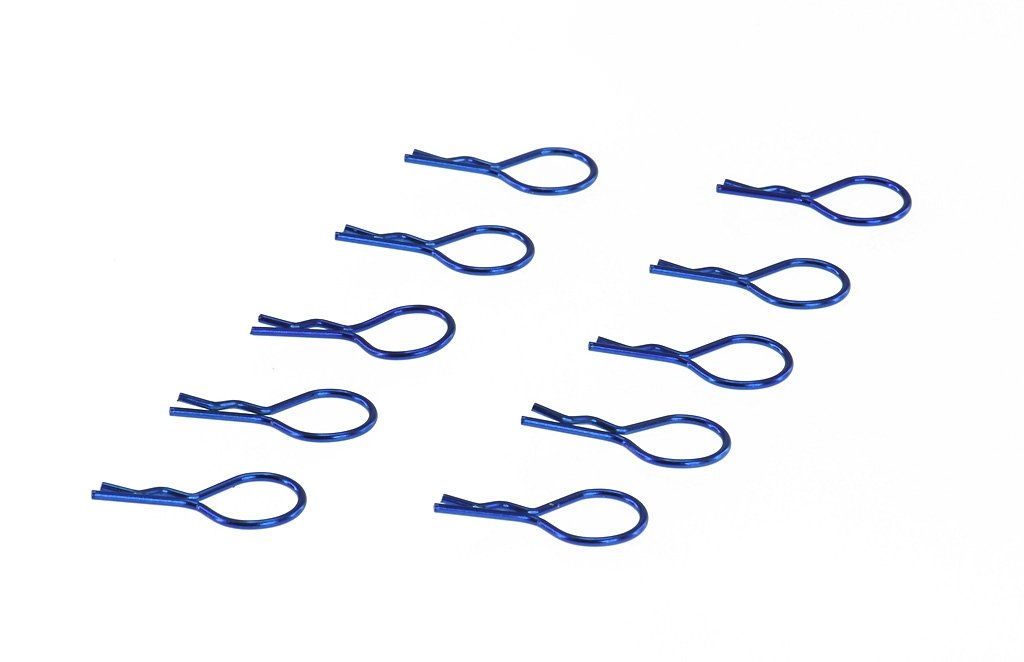 EDS Racing Products Big Body Clips for 1/10 Scale (Metallic Blue) (10pcs)