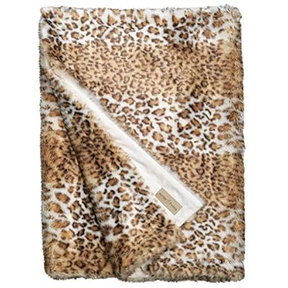 Winterhome Felldecke Wohndecke Schneeleopard Kunstfell Fellimitat Tier Raubkatze 140 cm x 200 cm