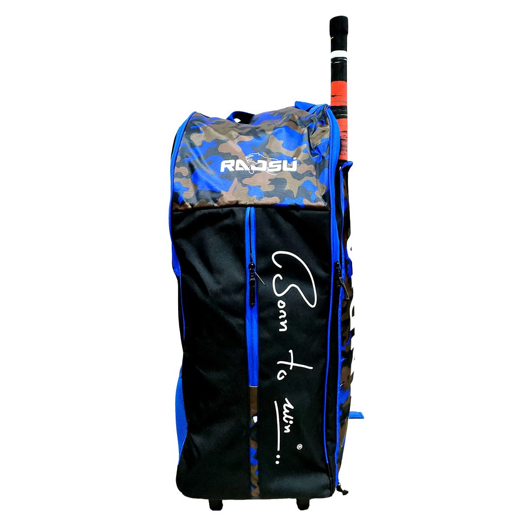 RAJSU- Cricket Pithu Bag Born to Win (with Normal Wheels Youth Size)-image-8