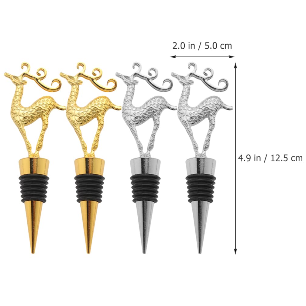 1PC Babbo Natale Tappo per bottiglia di vino di Natale Gingerbread Man Natale Alce Tappo per bottiglia d'oro Sigillante Wine Bar Accessori Regalo  15