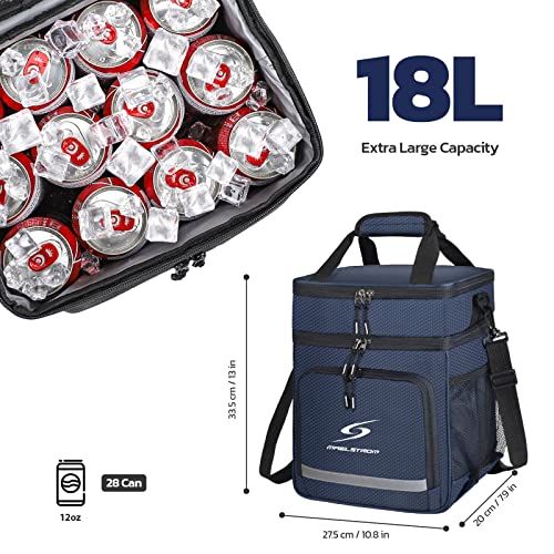 Maelstrom Lunch Box For Men,Insulated Lunch Bag Women/Men,Leakproof Lunch Cooler Bag,Lunch Tote Bag For Work,Medium,Blue #TOP3