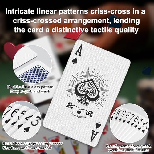 Cartas para Poker 2 Paquetes Waterproof Fivewan miniatura 2