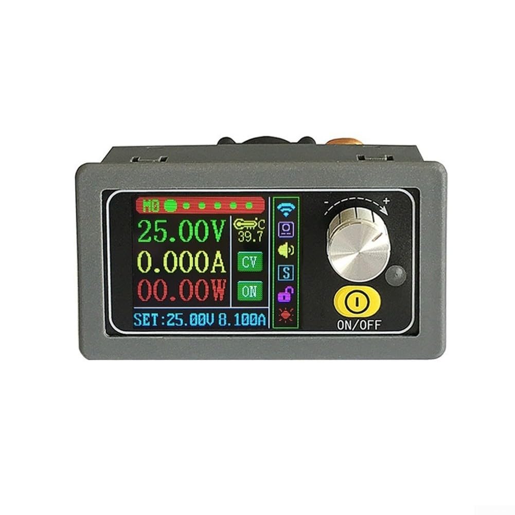 Alimentatore DC regolabile 0-50V 8A 400W con telecomando WiFi, regolatore di tensione digitale con protezione da sovraccarico e 10 slot di memoria per laboratorio e CNC, nero (con WIFI)