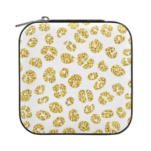 Image of Sevdomey Leopard Print Jewelry Box PU Leather for Women Girls,