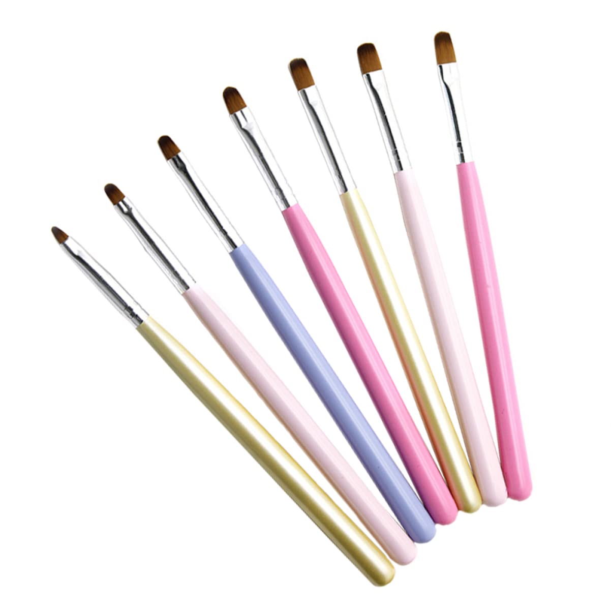 FRCOLOR 32pezzi Pennelli Per Nail Art Con Manici Ergonomici e Bristle Resistenti Per Estensioni e Decorazioni Unghie Per Uso Professionale e Personale