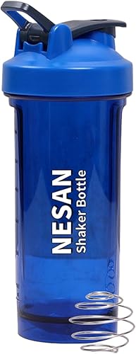 Vista 3 de NESAN Bottle Classic - Botella mezcladora perfecta para batidos de proteínas y antes del entrenamiento (32, gris claro)